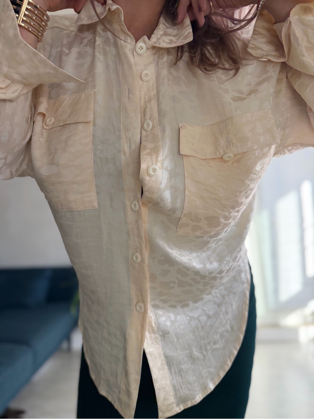 Vintage Eleanor P Brenner 100% Silk Blouse Size 8